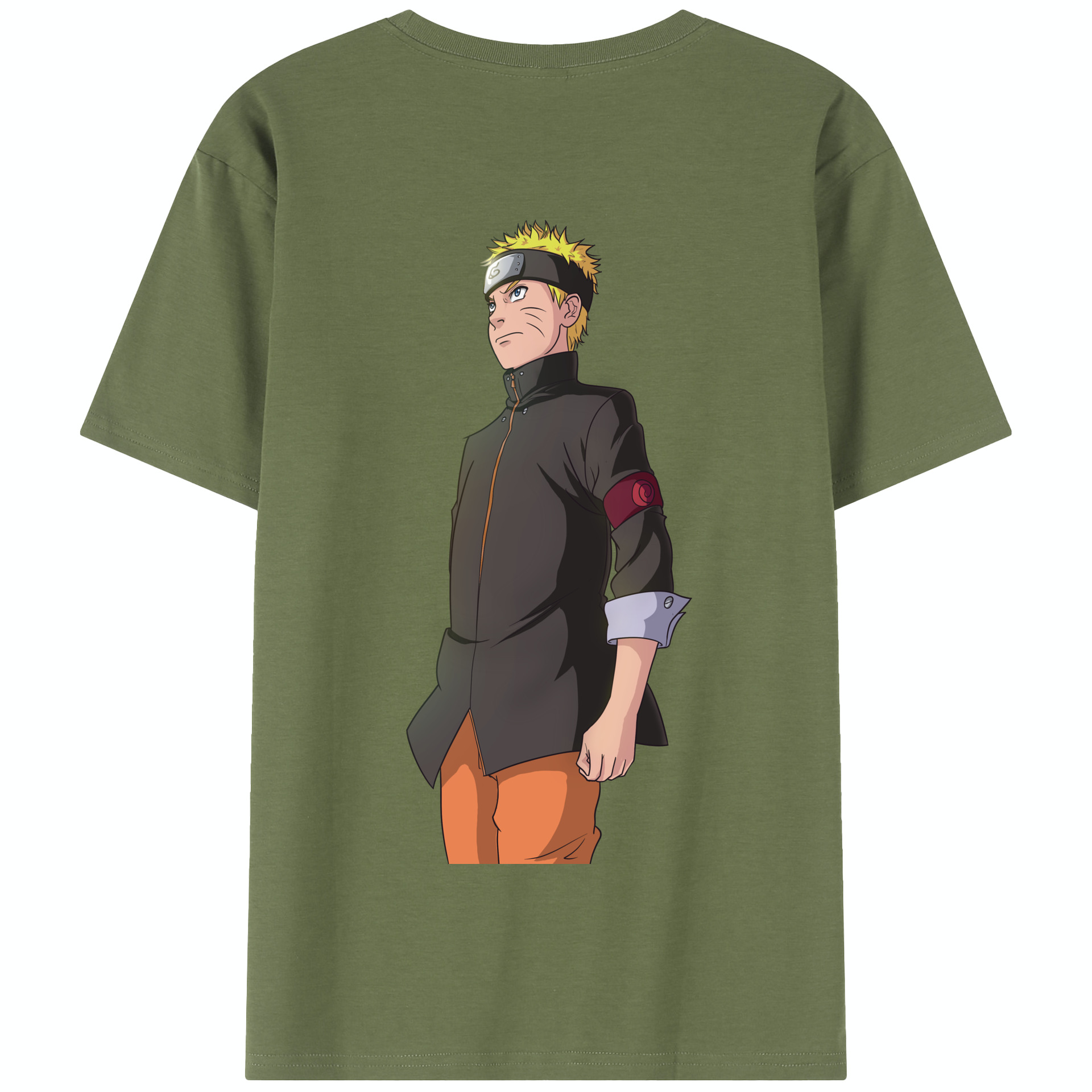 （画像用） NARUTO -ナルト- うずまき ナルト Uzumaki Naruto 綿100％半袖Tシャツ（背面プリント）